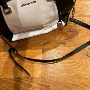 Michael Kors Black and White Tote Bag